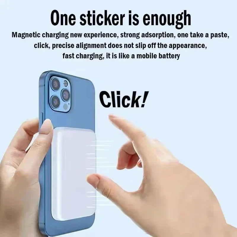 Batterie Externe Sans Fil 10000mAh – Charge Rapide iPhone & Android