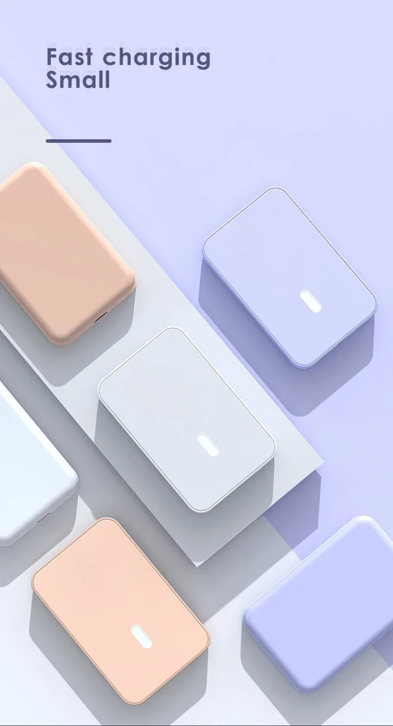 Batterie Externe Sans Fil 10000mAh – Charge Rapide iPhone & Android