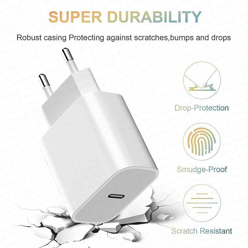 Chargeur Rapide 40W USB-C et Lightning certifié