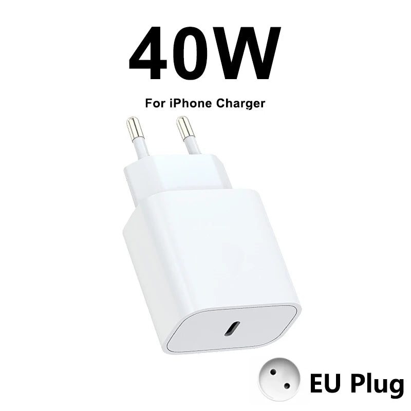 Chargeur Rapide 40W USB-C et Lightning certifié