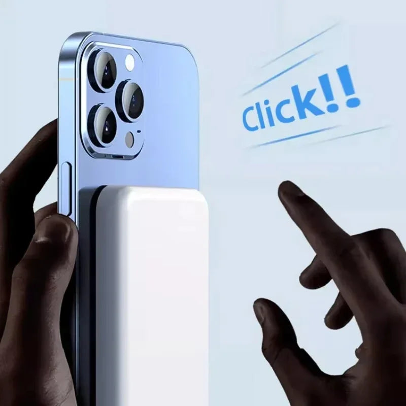 Batterie Externe Sans Fil 10000mAh – Charge Rapide iPhone & Android