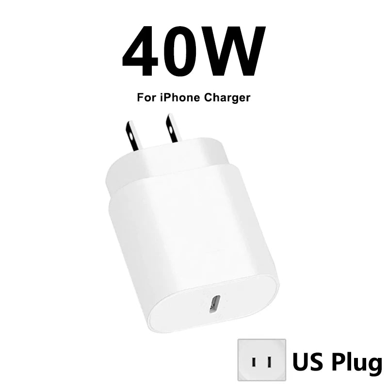 Chargeur Rapide 40W USB-C et Lightning certifié